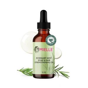 lot 4973 image: Mielle Organics Rosemary & Mint Hair Oil - Strengthening Biotin Oil Infused Frizzy & Damaged Hair Care - Split Ends & Dry Scalp Treatment to Support Longer, Healthier Strands, 2 Ounce