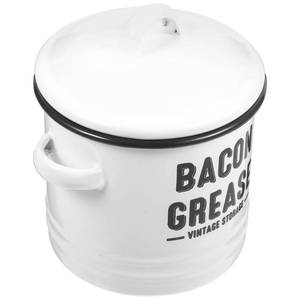 lot 4980 image: UPKOCH Retro Enamel Bowl Removable Lid Microwave Oven Safe for Lard Honey Sugar Salt Jam