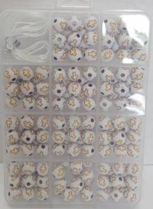 lot 4997 image: 10mm Acrylic Cross Beads White Christian Religious Jewelry Making Supply