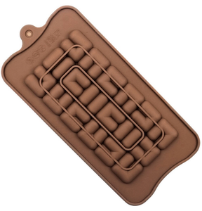 lot 5121 image: Yimingmold 2pcs Break Apart Chocolate Molds Silicone Chocolate Bar Molds For Chocolate Protein and Energy Bar