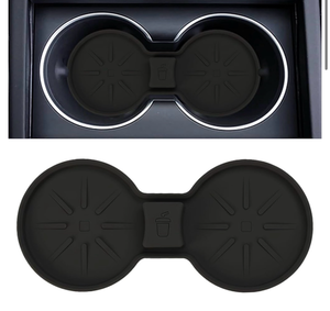 lot 5136 image: MUPEAK Cup Coasters for Tesla Model Y Juniper 2025 2026, Model 3 2024 2025, Model SX 2022-2025, Premium Silicone Cup Holder Coasters Interior Accessories for Model Y3SX, Washable&Non-Slip, Black