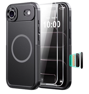 lot 5151 image: Diverbox Magnetic for iPhone Air Case-(Compatible with MagSafe) Heavy Duty Protection Phone Case with Camera Control Button with Screen Protector Shockproof Drop-Proof 6.5 inch (Black)