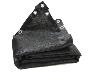 lot 5160 image: JIANLEI 90% Garden Shade Cloth with Grommets,6FT12FT,Used for Terrace,Plant Covering, Greenhouse Outdoors Heat Protection,Black HDPE Material, More Resistance to Wind and Violent Tear