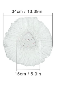 lot 5168 image: 2-Pack Mop Replacement Heads Compatible with Ocedar EasyWring 1-Tank Spin System, UP 40% More Cleaning Power Mop Replace Head, Microfiber and Machine Washable Deep Cleaning Mop Refills (White)