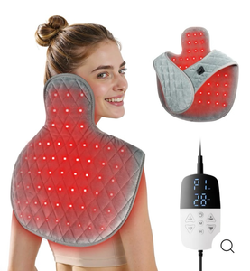 lot 5175 image: Red Light Therapy for Neck and Shoulder, Infrared Light Therapy for ShoulderBack, Red Light Therapy for Body Pain Relief with Pulse 9 Timer 5 Light Intensity 3 Working & Heating Mode 660nm&850nm