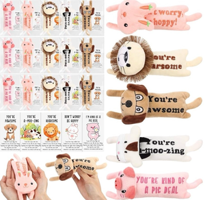 lot 5181 image: Civaner 25 Set Appreciation Gifts Bulk for Employee Positive Mini Plush Stuffed Animal Pun Note Cards Inspirational Encouragement Thank You Gift for Vet Tech Medical Assistant Nurse Thanksgiving Favor