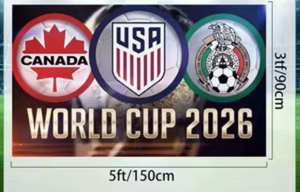 lot 5186 image: World Cup 2026 Canada USA Mexico Flag Banner