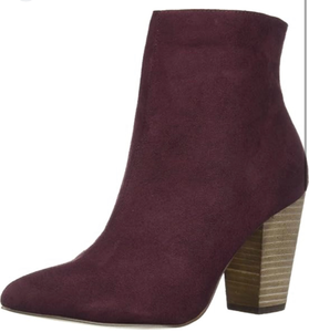 lot 5405 image: Carlos Burgundy suede Booties by Carlos Santana (9M)