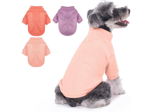 lot 5445 image: GYALAPERI Dog Sweater, 3 Pack Dog Sweaters for Small Dogs Girl Boy, Ultra Soft Warm Puppy Clothes Dog Coat for Winter (RoseLt PinkLt Purple, XX-Small)