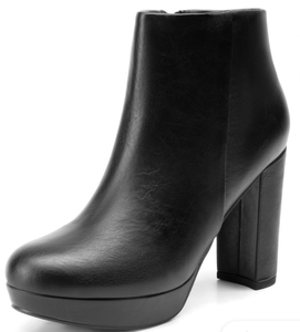 lot 5456 image: Dream Pairs Stomp Womens High Heel Ankle Boots (Size 9)