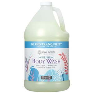 lot 5463 image: Ginger Lily Farms Botanicals Nourishing Body Wash  Island Tranquility  100% Vegan & Cruelty-Free  Green Tea & Lemongrass Scent  1 Gallon Refill (128 fl. oz.) - Retail $49