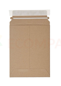 lot 5470 image: 100 Kraft Rigid Mailers  Stay Flat Mailers 5 x 7 Self-Seal