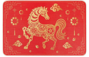 lot 5480 image: Chinese New Year Door Mat 17 x 28 Inch 2026 Year of The Horse Doormat Zodiac Horse Door Mat Outdoor Doormats Anti-Slip Red Floor Mat for Spring Festival Lunar New Year Home Decor Entrance Decorations