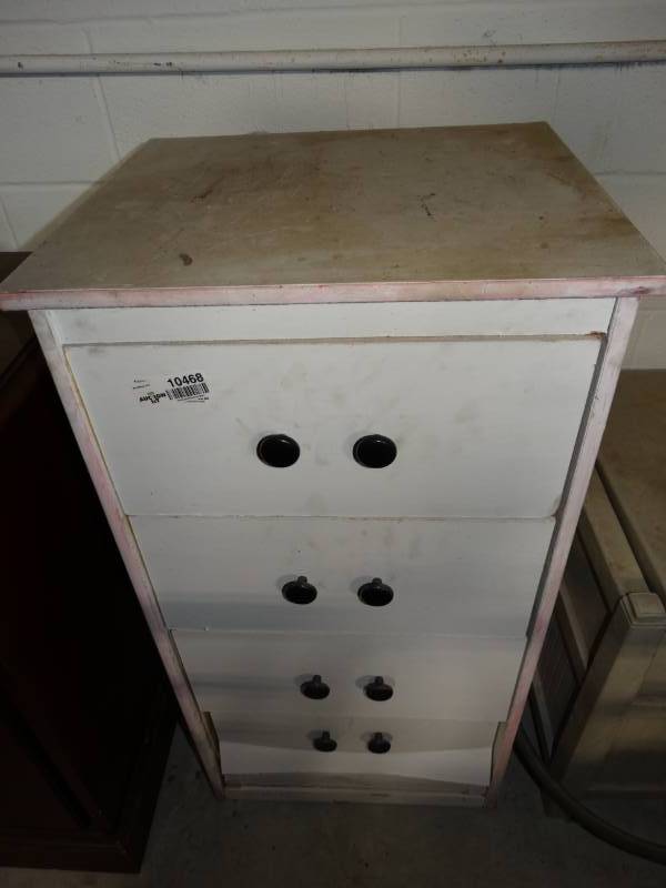 lot 10468 image: 4 drawer wooden cabinet