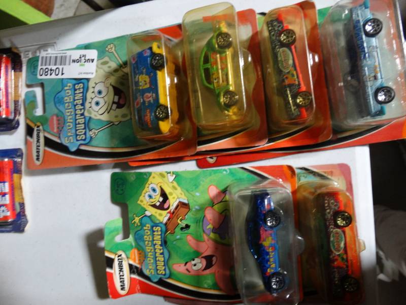 lot 10480 image: lot of 6 matchbox sponge bob cars