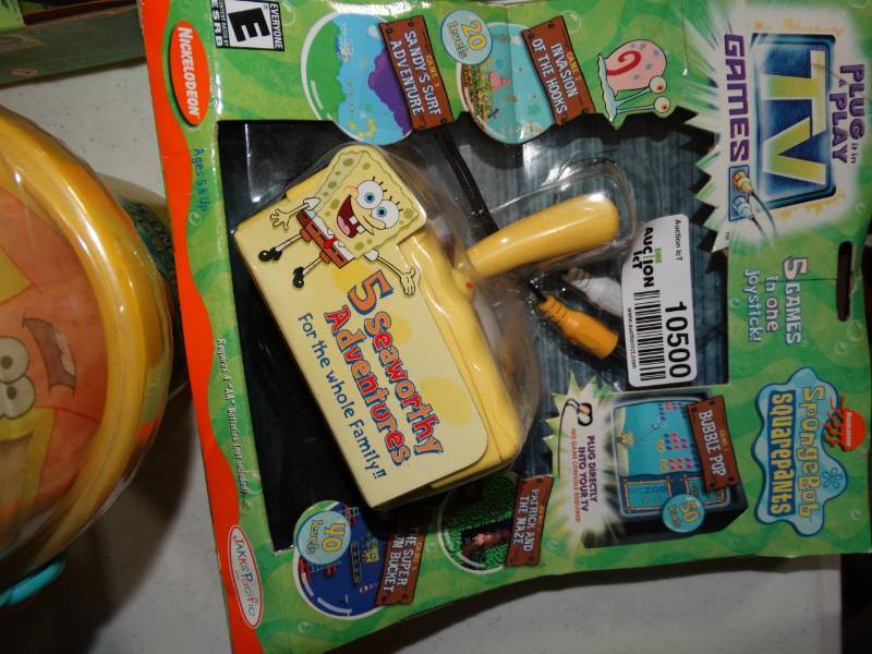 lot 10500 image: Spongebob Plug It In and Play TV Games