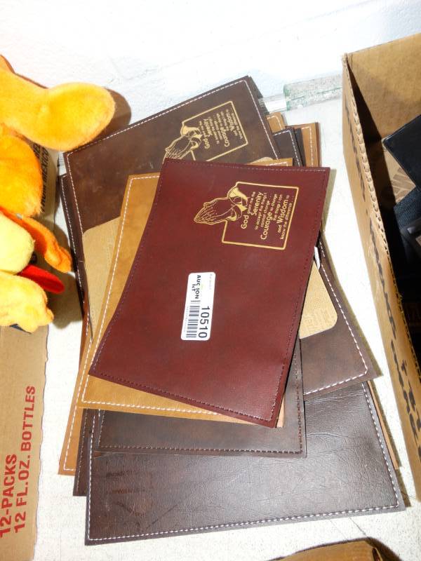 lot 10510 image: Lot of Leather Bible Covers