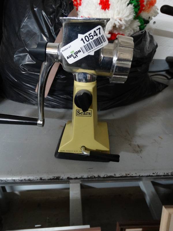 lot 10547 image: Sears Meat Grinder