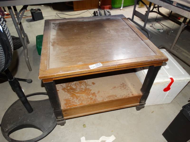 lot 10636 image: Wooden Square Side Table