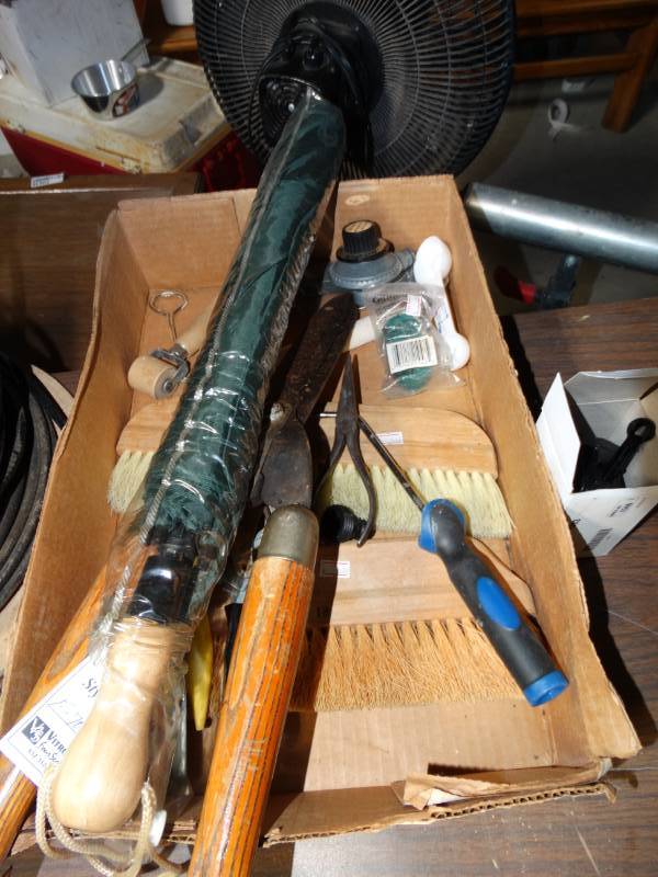 lot 10638 image: Lot of Misc. Tools and Umbrella