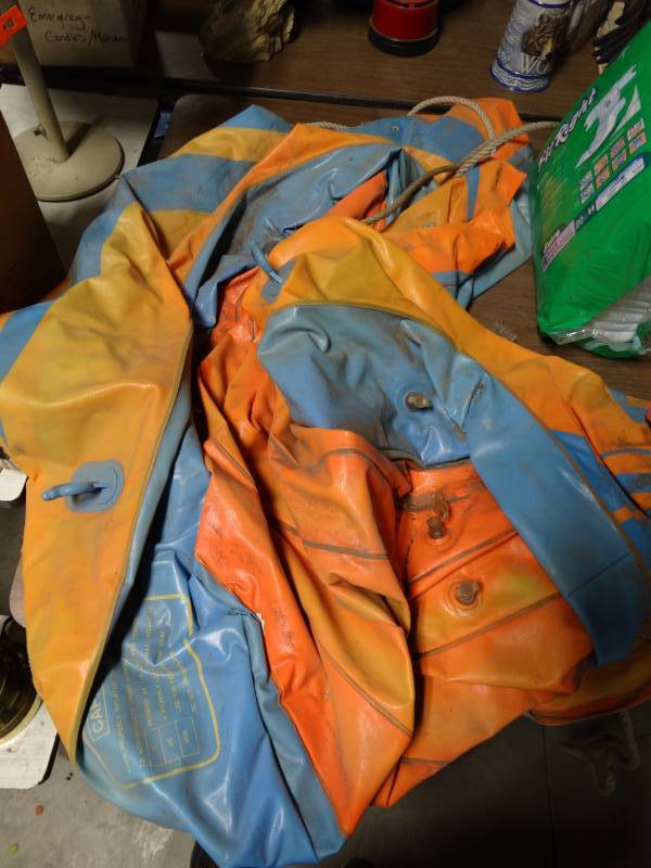 lot 10650 image: Inflatable Water Raft with Tow Rope