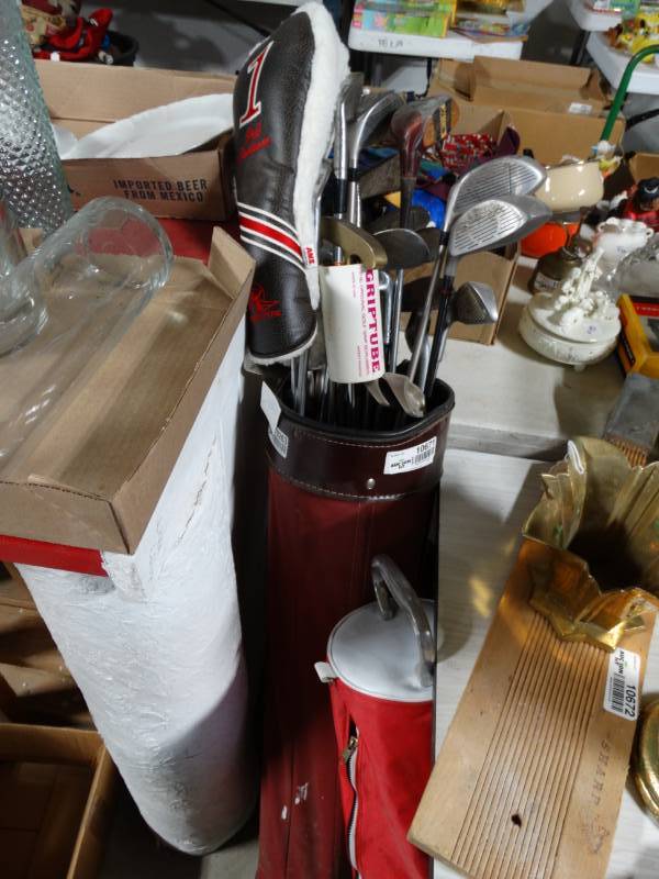 lot 10671 image: Set of Golf Clubs with a Ball Retriever