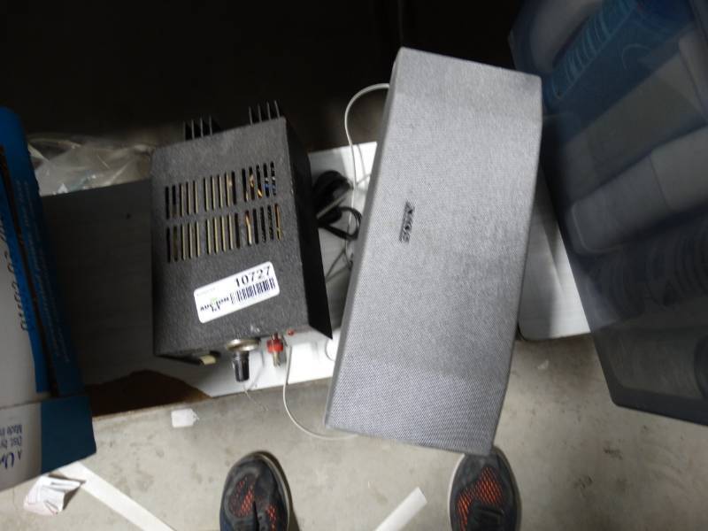 lot 10727 image: Regulated DC Power Supply and a Sony Speaker