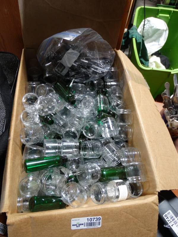 lot 10739 image: Lot of Misc. Plastic Spray Bottles and Small Containers