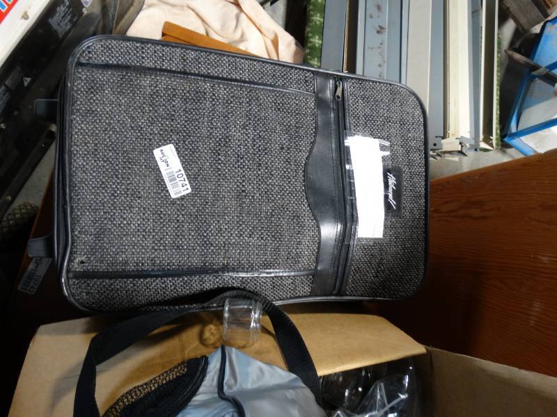 lot 10741 image: Small Suitcase w 3 Dish Cable Boxes
