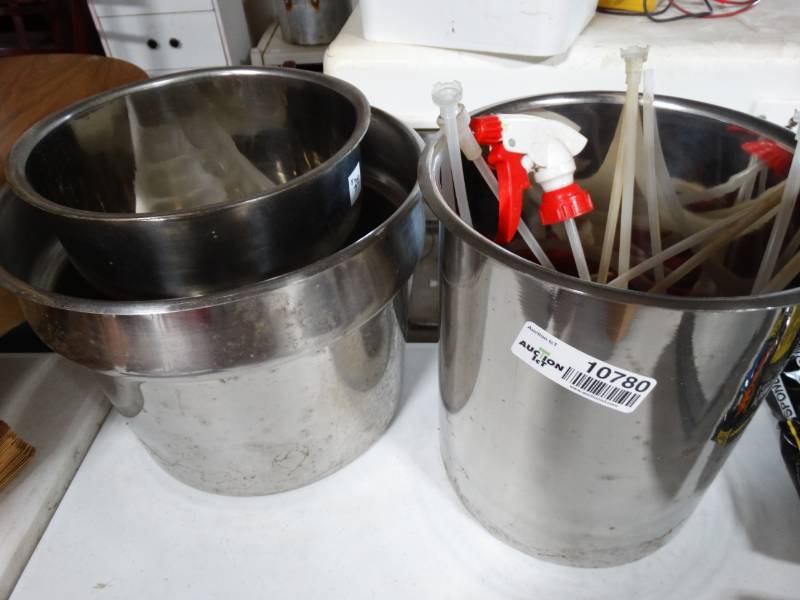 lot 10780 image: Stainless Steel Pots