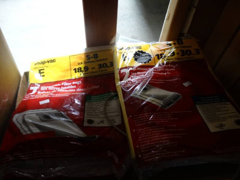 lot 10586 image: Lot of 4 Disposable Filter Bag for Shop Vacs