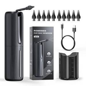 lot 5228 image: TONEZER Ear Wax Removal Tool Water Powered Wush Ear Cleaner Electric Ear Cleaning Kit with 10 Ear Tips Waterproof Type-C Rechargeable Safe & Effective, Black