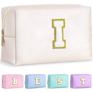 lot 5237 image: TOPEAST Preppy Makeup Bag, Cute Makeup Pouch PU Leather Waterproof Cosmetic Bag, Personalized Birthday Gifts for Mom Teacher Friends Bridesmaids Nurse, Trendy Stuff for Girls pink - I