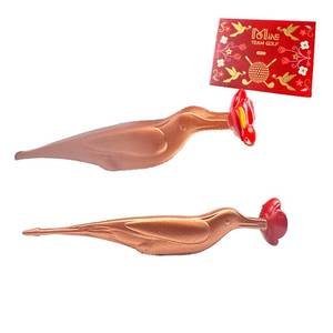 lot 5244 image: MINE TEAM Floral Bird Golf Tees for Women - 4 PCS Premium Rose Gold & Red Flower Tees with Gift Box, Easy Insertion Design for Lady Golfers