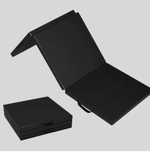 lot 5492 image: Gymnastics Mat 6x2x2 Folding Mattress with Carrying Handle,Lightweight Gym Mats for Home Gymnastics Equipment,PU Leather Exercise Aerobics Mat Yoga Mat (Black)