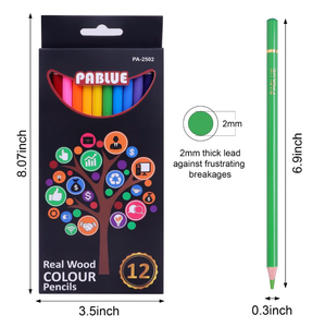lot 5497 image: Colored Pencils, Premium Soft Core, 12 Professional Colored Pencil for Adults, school and Coloring Book, Artist Drawing Pencils with a Water Color Brush Gift for Blending, Sketching, Shading