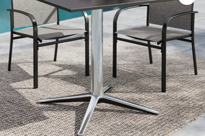 lot 5501 image: Metal Table Base Top Not Included. (32x32x31)  - Retail $299