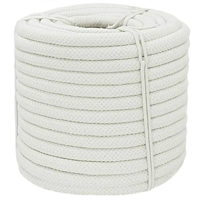 lot 5530 image: Braided White Cotton Rope (14 inch x 46 Yards) Natural Soft Utility Rope