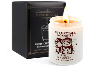 lot 5556 image: My Queen Anniversary Candle for Wife - Romantic Rose Scented Gift for Valentines Day, Birthday - 7oz Soy Wax Aromatherapy Candle