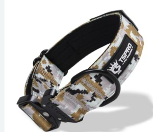 lot 5562 image: Mercano dog collar adjustable soft nylon comfort & robust patterned dog collar for small medium -sized dog puppies cats (L dog camo gray)