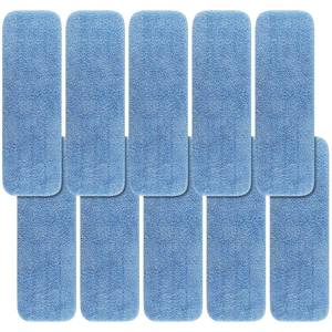 lot 5253 image: Replacement Mop Pads Fit for Rubbermaid Commercial 18 and 17 Mop - 10 Pack Wet & Dry Commercial Cleaning Reusable Refills Fit for Any Flat System 17 and 18 Inch