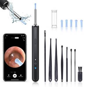 lot 5267 image: Yaej Ear Wax Removal, Ear Wax Removal Kit with 1080P HD, Ear Cleaner with Camera and Light, Ear Cleaning Kit with 6 Ear Spoon, Otoscope with Light, Ear Camera Include 8 Ear Set (Black)