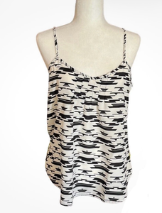 lot 5564 image: Weavers Vintage Zebra Print Belted Sash Camisole Top Size L