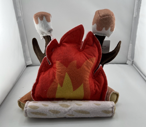 lot 5566 image: 5 PCS Pretend Camping Campfire Toys Plush Felt Playset Kids Firepit Smores