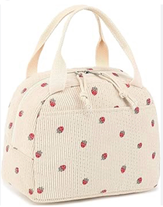 lot 5575 image: LEDAOU Lunch Box for Women Insulated Lunch Bag Corduroy Lunch Tote Bags Leakproof Cooler Lunchbox for Travel Work Picnic