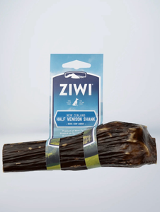 lot 5585 image: Pack of 2 Ziwi New Zealand Half Venison Shank-Ethically-sourced from free-range farms on New Zealands South Island, our venison shank bone is wrapped in beef esophagus and prepared with no added preservatives or flavors (Exp. 072026)
