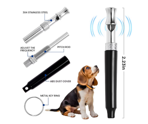 lot 5623 image: 2 Pack Dog Whistle - Dog Whistle to Stop Barking Neighbors Dog & Long Range Recall, Adjustable Ultrasonic Silent Dog Whistle with Lanyard for Training Recall, Professional Obedience (White)
