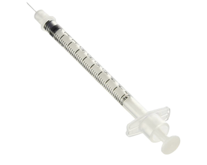 lot 5625 image: Pack of 20 U-100 Insulin Syringe 1 ml with Integrated Cannula 0.4 x 12.7 mm