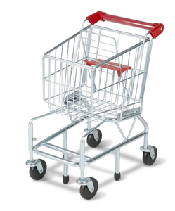 Melissa & Doug Toy Shopping Cart with Sturdy Metal Frame
