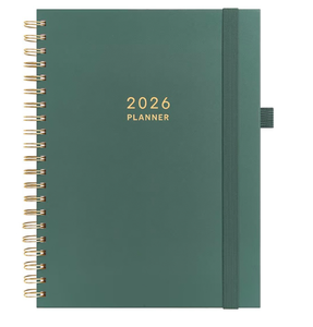 lot 5665 image: And Per Se 2026 Planner, A4 Size-Daily, Weekly & 18-Monthly Planner, Daily Schedule, Monthly Tabs, 100 GSM Thick Paper (Forest Green)